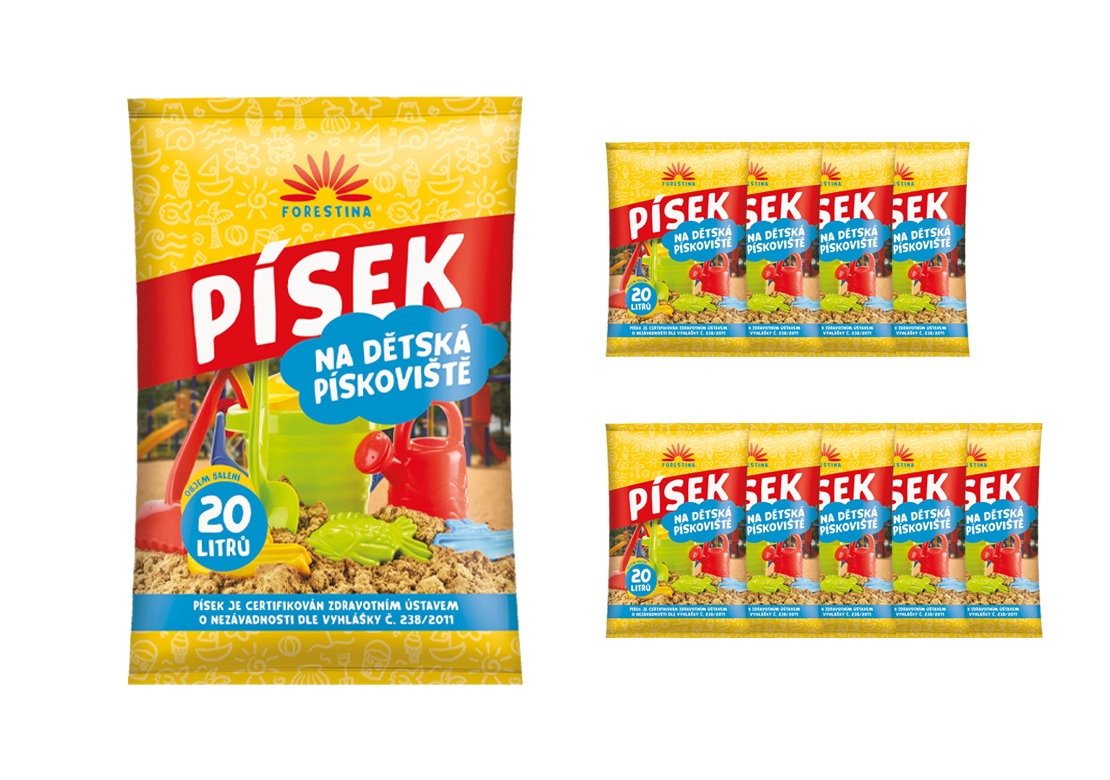 Písek pro dětská pískoviště - 10x20 litrů | 19900176